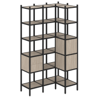 Loft Угловой внутренний стеллаж VR.L-35 Дуб Аттик/Металл Черный 1278*862*2280