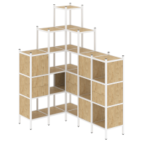 Loft Угловой внутренний стеллаж VR.L-43 Тиквуд Светлый/Металл Белый 1278*1694*2280