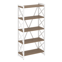 Loft Стеллаж на рег. опорах-5 полок VR.L-MST.O-5.8 Дуб Аризона/Металл Белый 800*400*1650