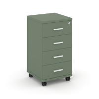 Concept Тумба мобильная 4 ящ. CN.TUM-005 W Кобо/Металл Белый 420*420*782