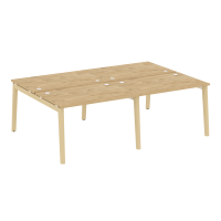 Onix Wood Рабочая станция OW.D.RS-4.2.8 Тиквуд Светлый/Дуб Светлый/Металл Белый 2360*1635*750