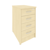 Riva Тумба приставная с фолдингом (4 ящика, с замком) А.ТП-4.1F-S Клен 412*600*750