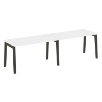 Onix Wood Рабочая станция OW.RS-2.3.7 Белый Бриллиант/Дуб Темный/Металл Антрацит 2760*720*750