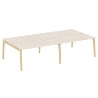 Onix Wood Рабочая станция OW.D.RS-4.4.8 Денвер Светлый/Дуб Светлый/Металл Белый 3160*1635*750