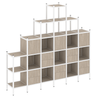 Loft Прямой стеллаж VR.L-24 Дуб Аттик/Металл Белый 2526*446*2280