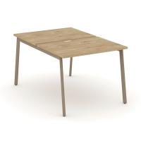 Estetica Рабочая станция 2 места ES.D.RS-2.1-VP Тиквуд Светлый/Металл Латте 980*1500*750