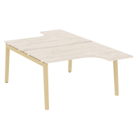 Onix Wood Рабочая станция OW.D.SA-3 Денвер Светлый/Дуб Светлый/Металл Белый 1380*2395*750 (1635/460)