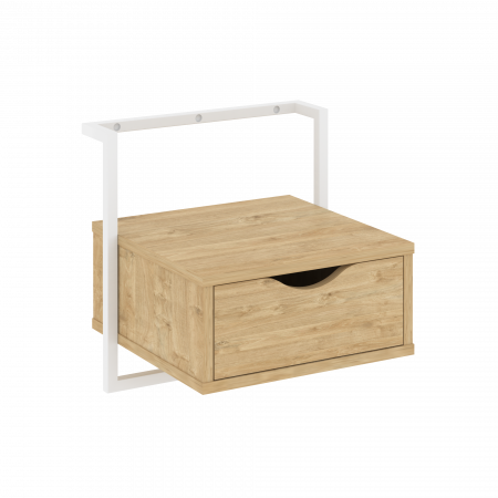 Loft Тумба навесная (крепление к стене) VR.L-SY1 Тиквуд Светлый/Металл Белый 450*409*450