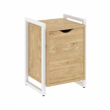 Loft Тумба на регулируемых опорах+фасад VR.L-T2.O Тиквуд Светлый/Металл Белый 500*460*719