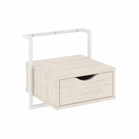 Loft Тумба навесная (крепление к стене) VR.L-SY1 Денвер Светлый/Металл Белый 450*409*450