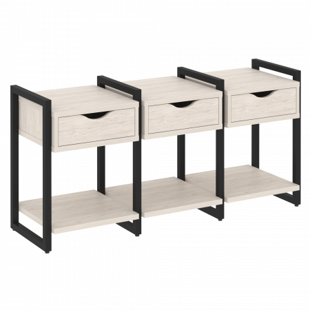 Loft Тумба на регулируемых опорах VR.L-TN-4.O Денвер Светлый/Металл Черный 1440*460*719