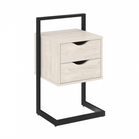 Loft Тумба приставная VR.L-PY2 Денвер Светлый/Металл Черный 450*409*792