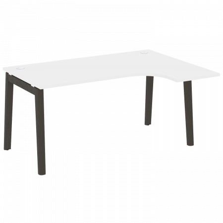 Onix Wood Стол эргономичный правый OW.SA-4 (R) Белый Бриллиант/Дуб Темный/Металл Антрацит 1580*1180*750 (800/460)