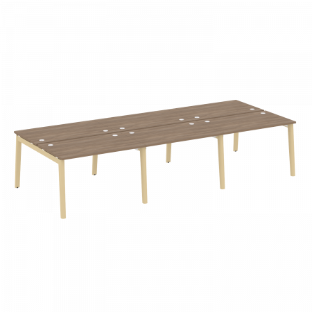 Onix Wood Рабочая станция OW.D.RS-6.2.7 Дуб Аризона/Дуб Светлый/Металл Белый 3540*1475*750