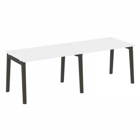 Onix Wood Рабочая станция OW.RS-2.2.8 Белый Бриллиант/Дуб Темный/Металл Антрацит 2360*800*750