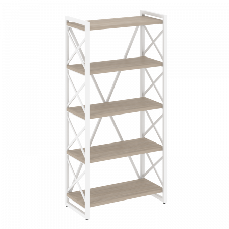 Loft Стеллаж на рег. опорах-5 полок VR.L-MST.O-5.8 Дуб Аттик/Металл Белый 800*400*1650