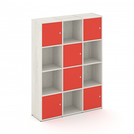 Locker plus Комплект №6 LK.K-006 Дуб Наварра/Красный 1188*350*1593