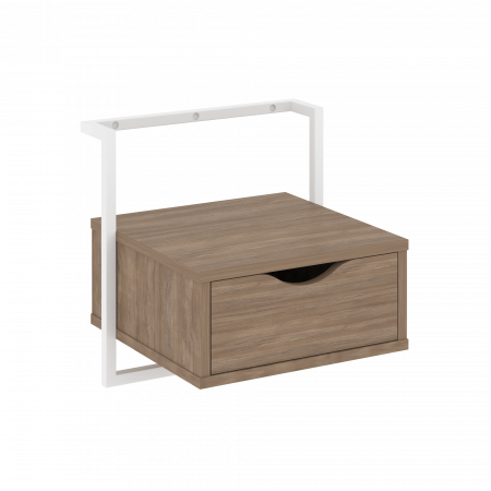 Loft Тумба навесная (крепление к стене) VR.L-SY1 Дуб Аризона/Металл Белый 450*409*450