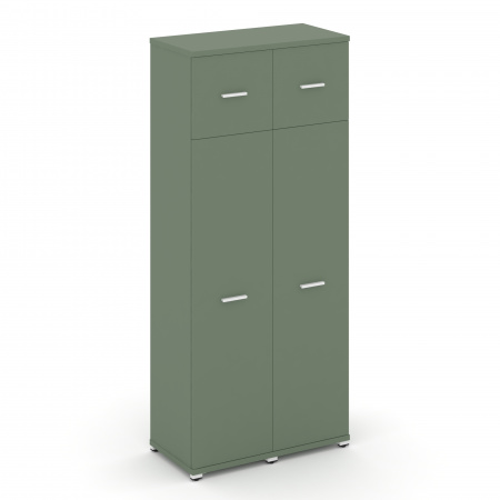 Concept Шкаф 2 узкие секции, 5 ниш CN.STU-527 W Кобо/Металл Белый 836*420*1922
