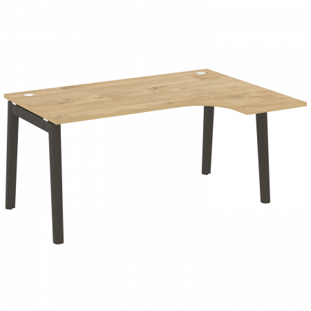 Onix Wood Стол эргономичный правый OW.SA-4 (R) Тиквуд Светлый/Дуб Темный/Металл Антрацит 1580*1180*750 (800/460)