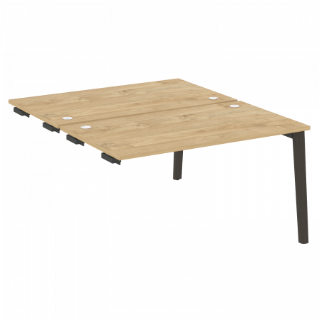 Onix Wood Стол-приставка двойной OW.D.SPR-3.8 Тиквуд Светлый/Дуб Темный/Металл Антрацит 1380*1635*750