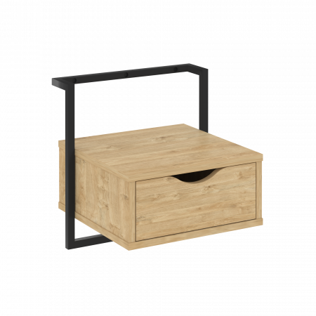 Loft Тумба навесная (крепление к стене) VR.L-SY1 Тиквуд Светлый/Металл Черный 450*409*450