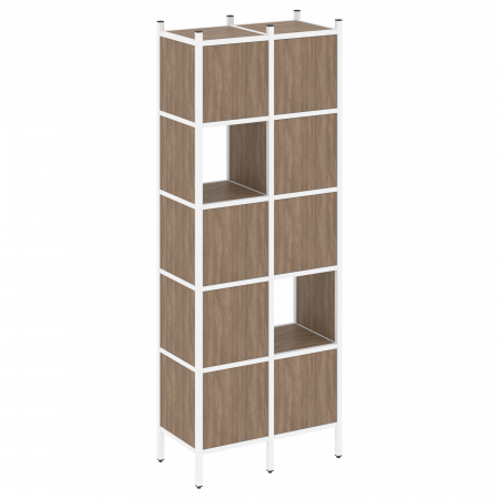 Loft Прямой стеллаж VR.L-05 Дуб Аризона/Металл Белый 862*446*1869