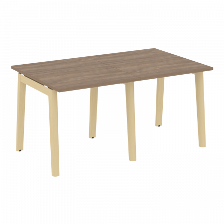 Onix Wood Стол переговорный (2 столешницы) OW.PRG-2.0 Дуб Аризона/Дуб Светлый/Металл Белый 1560*980*750