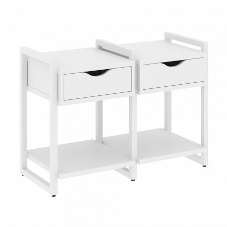 Loft Тумба на регулируемых опорах VR.L-TN-1.O Белый Бриллиант/Металл Белый 970*460*719
