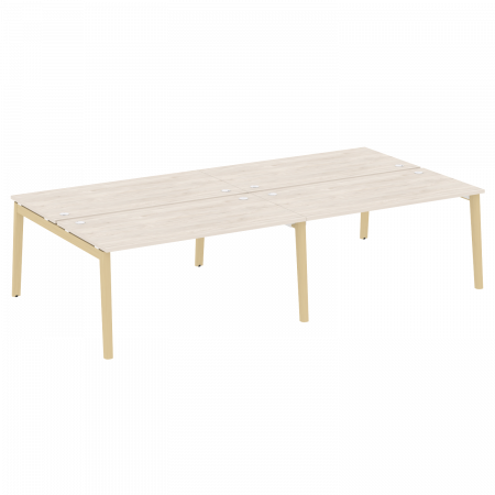 Onix Wood Рабочая станция OW.D.RS-4.4.8 Денвер Светлый/Дуб Светлый/Металл Белый 3160*1635*750