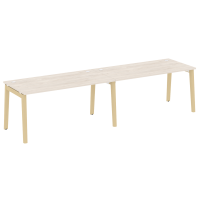 Onix Wood Рабочая станция OW.RS-2.4.8 Денвер Светлый/Дуб Светлый/Металл Белый 3160*800*750