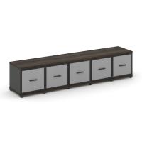 Concept Шкаф 5 узких секций, 1 ниша CN.STU-153 RMB A Дуб Мали/Антрацит/Металл Антрацит/Сатин 2084*420*450
