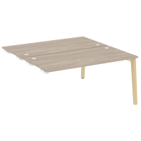 Onix Wood Стол-приставка двойной OW.D.SPR-4.8 Дуб Аттик/Дуб Светлый/Металл Белый 1580*1635*750
