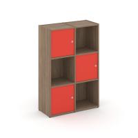 Locker plus Комплект №2 LK.K-002 Дуб Аризона/Красный 798*350*1203