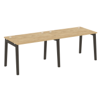 Onix Wood Рабочая станция OW.RS-2.2.8 Тиквуд Светлый/Дуб Темный/Металл Антрацит 2360*800*750