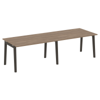 Onix Wood Стол переговорный (2 столешницы) OW.PRG-2.3 Дуб Аризона/Дуб Темный/Металл Антрацит 2760*980*750