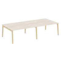Onix Wood Рабочая станция OW.D.RS-4.4.7 Денвер Светлый/Дуб Светлый/Металл Белый 3160*1475*750