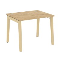 Onix Wood Стол письменный OW.SP-1.8 Тиквуд Светлый/Дуб Светлый/Металл Белый 980*800*750