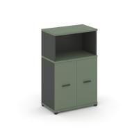 Concept Распаш. шкаф опорный/приставной с надставкой низ. CN.SOPR-003 A Кобо/Антрацит/Металл Антрацит 720*420*1140