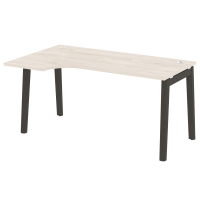 Onix Wood Стол эргономичный левый OW.SA-1 (L) Денвер Светлый/Дуб Темный/Металл Антрацит 1580*980*750 (720/460)