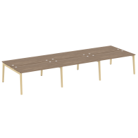 Onix Wood Рабочая станция OW.D.RS-6.4.8 Дуб Аризона/Дуб Светлый/Металл Белый 4740*1635*750