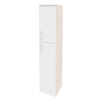 Onix Шкаф высокий узкий правый O.SU-1.8 (R) Денвер Светлый/Белый Бриллиант 400*420*1977