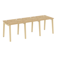 Onix Wood Рабочая станция OW.RS-3.0.8 Тиквуд Светлый/Дуб Светлый/Металл Белый 2340*800*750