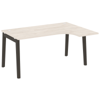 Onix Wood Стол эргономичный правый OW.SA-4 (R) Денвер Светлый/Дуб Темный/Металл Антрацит 1580*1180*750 (800/460)