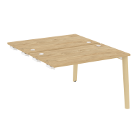 Onix Wood Стол-приставка двойной OW.D.SPR-2.7 Тиквуд Светлый/Дуб Светлый/Металл Белый 1180*1475*750