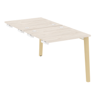 Onix Wood Стол-приставка двойной OW.D.SPR-0.8 Денвер Светлый/Дуб Светлый/Металл Белый 780*1635*750
