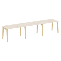 Onix Wood Рабочая станция OW.RS-3.2.7 Денвер Светлый/Дуб Светлый/Металл Белый 3540*720*750