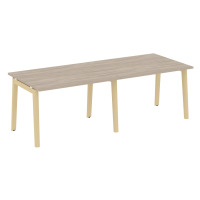 Onix Wood Стол переговорный (2 столешницы) OW.PRG-2.2 Дуб Аттик/Дуб Светлый/Металл Белый 2360*980*750