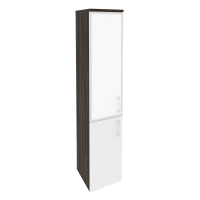 Onix Шкаф высокий узкий левый O.SU-1.2 R (L) white Дуб Мали/Белый Бриллиант/Стекло White 400*420*1977