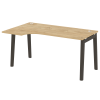 Onix Wood Стол эргономичный левый OW.SA-1 (L) Тиквуд Светлый/Дуб Темный/Металл Антрацит 1580*980*750 (720/460)